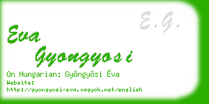 eva gyongyosi business card